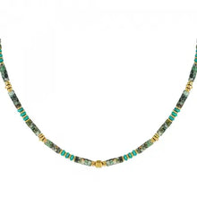 Afbeelding in Gallery-weergave laden, Stainless steel kralenketting natuursteen “turquoise”