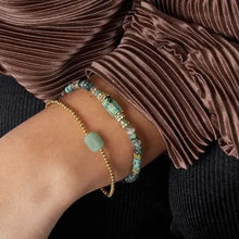 Afbeelding in Gallery-weergave laden, Stainless steel kralenarmband met natuursteen “turquoise”
