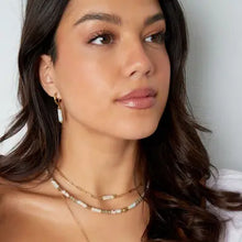 Afbeelding in Gallery-weergave laden, Stainless steel kralenketting natuursteen “turquoise”