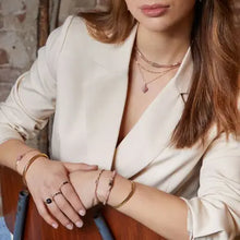 Afbeelding in Gallery-weergave laden, Stainless steel kralenketting met natuurstenen “pink”