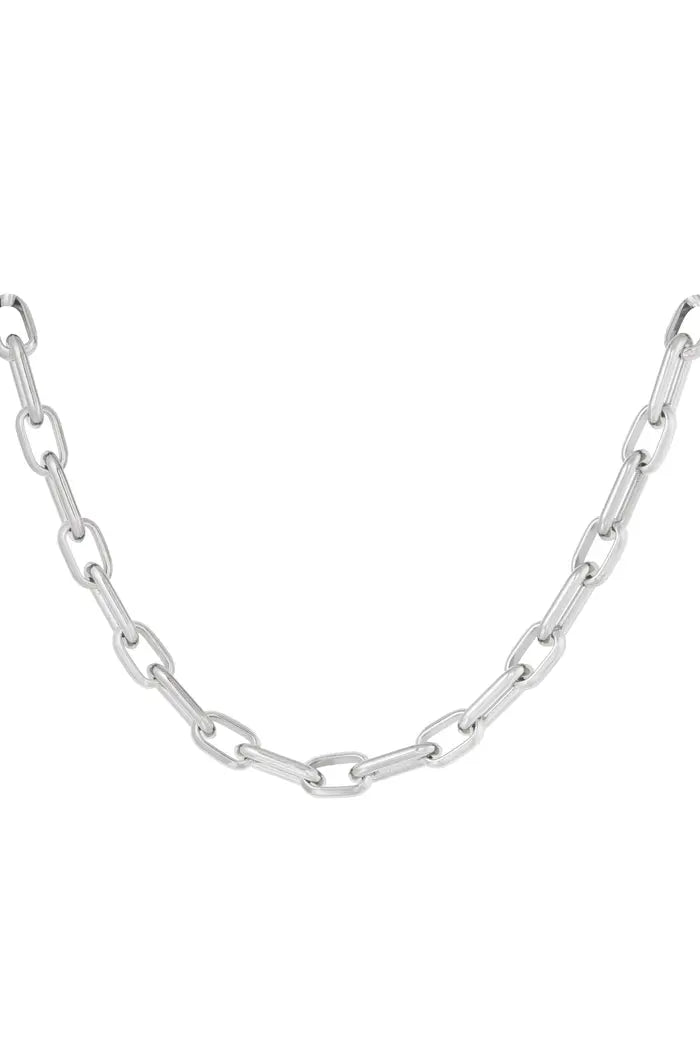 Stainless Steel big elongated chain “Silver”