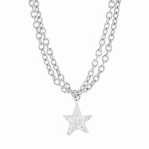 Stainless steel ketting big star “Silver”