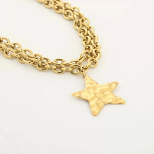 Load image into Gallery viewer, Stainless steel ketting big star “gold”
