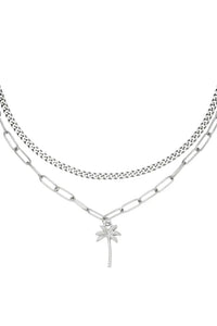 Stainless Steel dubbellaagse ketting Beachy “Silver”