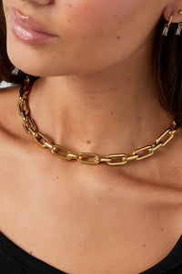 Stainless steel big chain ketting “gold”