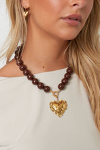 Afbeelding in Gallery-weergave laden, Kralenketting bruine kralen met boeislot
