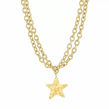 Load image into Gallery viewer, Stainless steel ketting big star “gold”
