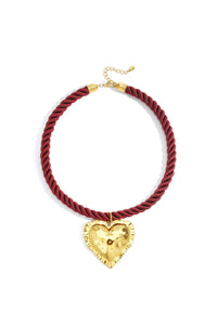 Necklace with charm heart “red”