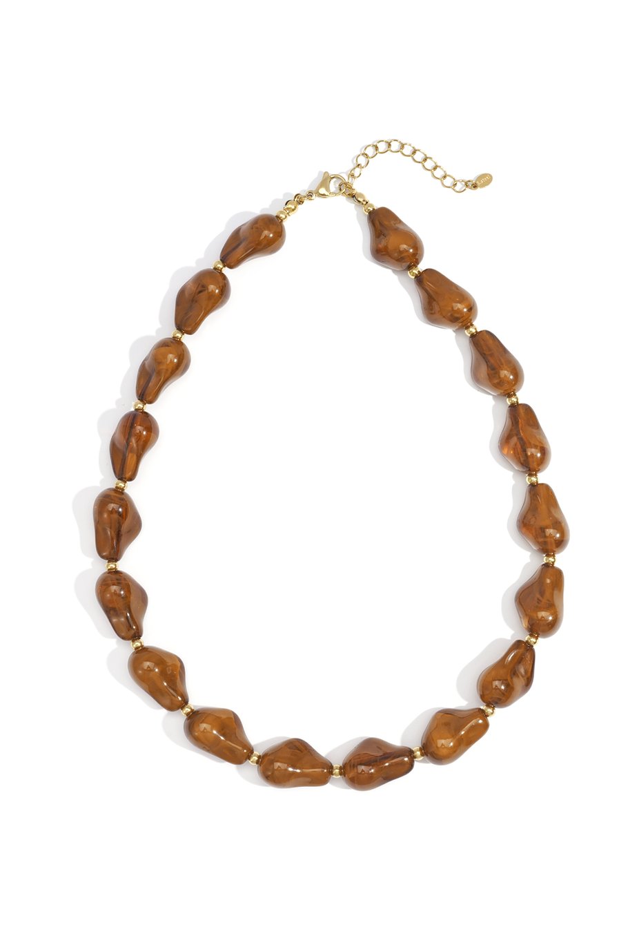 Kralenketting acryl “Brown”