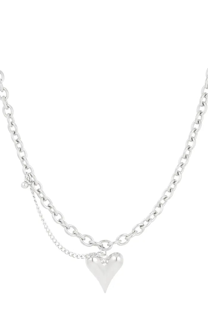 Stainless Steel ketting love “Silver”