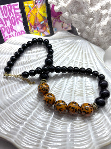 Grote kralenketting Black tiger