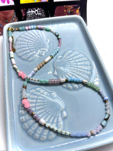 Pastelkleurige fijne kralenketting “Candy”