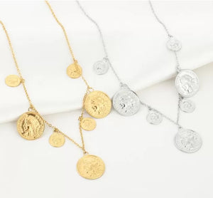 Stainless steel munt ketting “gold”