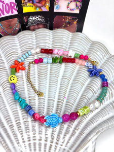 Multicolor kralenketting Smiley “Summer vibe”