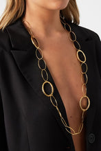 Afbeelding in Gallery-weergave laden, Stainless steel oval necklace gold
