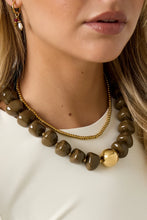 Afbeelding in Gallery-weergave laden, Kralenketting retro acrylic “Brown”
