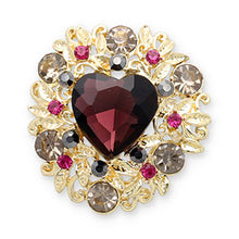 Afbeelding in Gallery-weergave laden, Broche Burgundy heart
