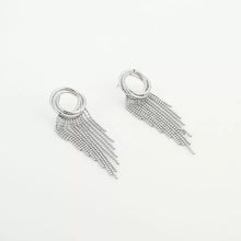 Afbeelding in Gallery-weergave laden, Stainless steel small fringe oorbellen Silver “Belle”
