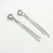 Load image into Gallery viewer, Stainless steel Silver fringe oorbellen long “Jean”
