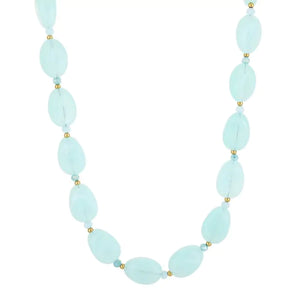 Natuurstenen ketting grote kralen “turquoise”