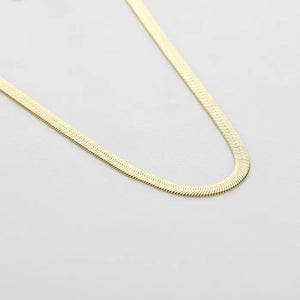 Stainless steel snake ketting “gold”