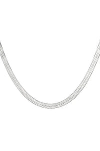 Stainless steel Silver snake ketting