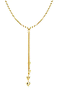 Stainless Steel lange ketting met small hearts “gold”