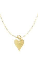 Afbeelding in Gallery-weergave laden, Stainless steel lange chain ketting big heart
