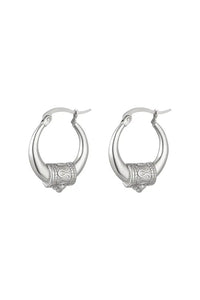 Stainless steel oorbellen indian vibes “Silver”