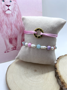 Armbandenset “pink pearl”