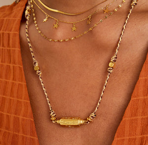 Stainless steel charm ketting “Red”