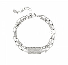 Load image into Gallery viewer, Stainless steel armband Amour Silver
