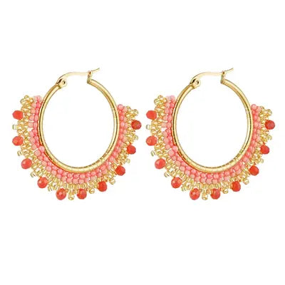 Oorbellen party “Coral”