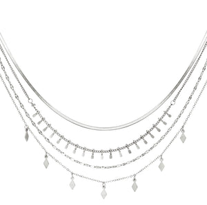 Multilayer ketting Stainless steel “Silver”