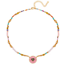 Load image into Gallery viewer, Mooie Heart-eye ketting met kralen
