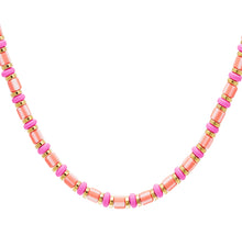 Afbeelding in Gallery-weergave laden, Kralenketting Stainless steel “pink/salmon”
