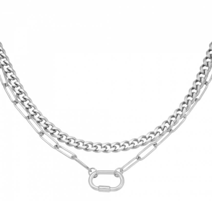 Stainless steel ketting 2 in 1 “chains”