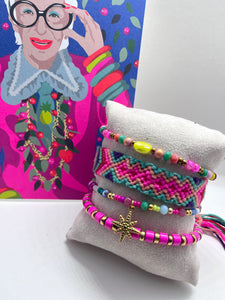 Kleurrijke kralenarmband “yellow”