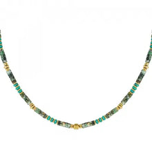 Afbeelding in Gallery-weergave laden, Stainless steel kralenketting natuursteen “turquoise”
