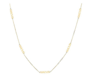 Mooie Stainless steel ketting “Amour gold”