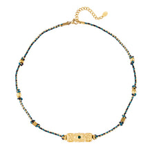 Afbeelding in Gallery-weergave laden, Stainless steel blue rope ketting met bullet
