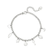 Load image into Gallery viewer, Stainless steel armband met smiley “Silver”
