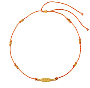 Stainless steel charm ketting “Red”
