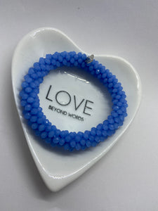 Kralenarmband “light blue”