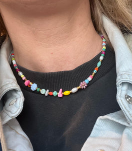 Multicolor kralenketting “Silver”