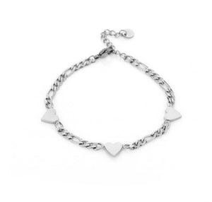 Mooie stainless steel armband zilverkleurig “3 Hearts”