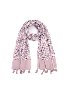 Shawl met fringes “Lilac”