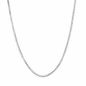 Fijne Stainless steel strass ketting met zirkonia